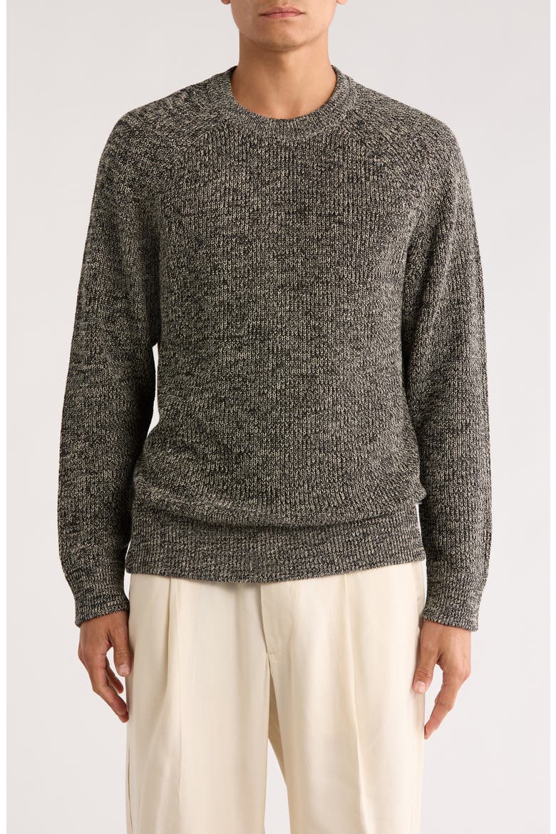 Jacob Cotton Rib Sweater, Main, color, BLACK MULTI