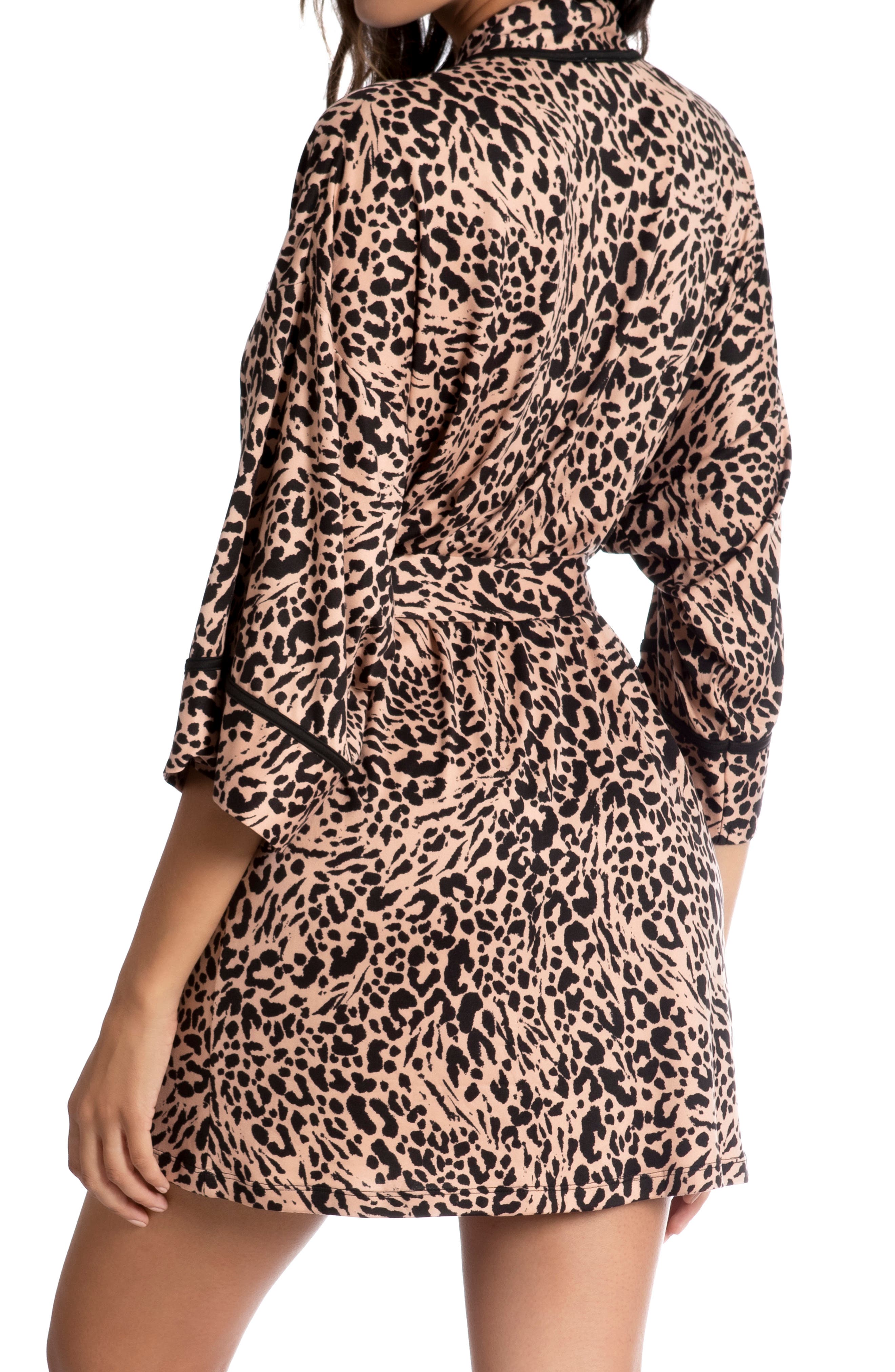 In Bloom by Jonquil Arlet Leopard Print Belted Robe (Women) | Nordstromrack