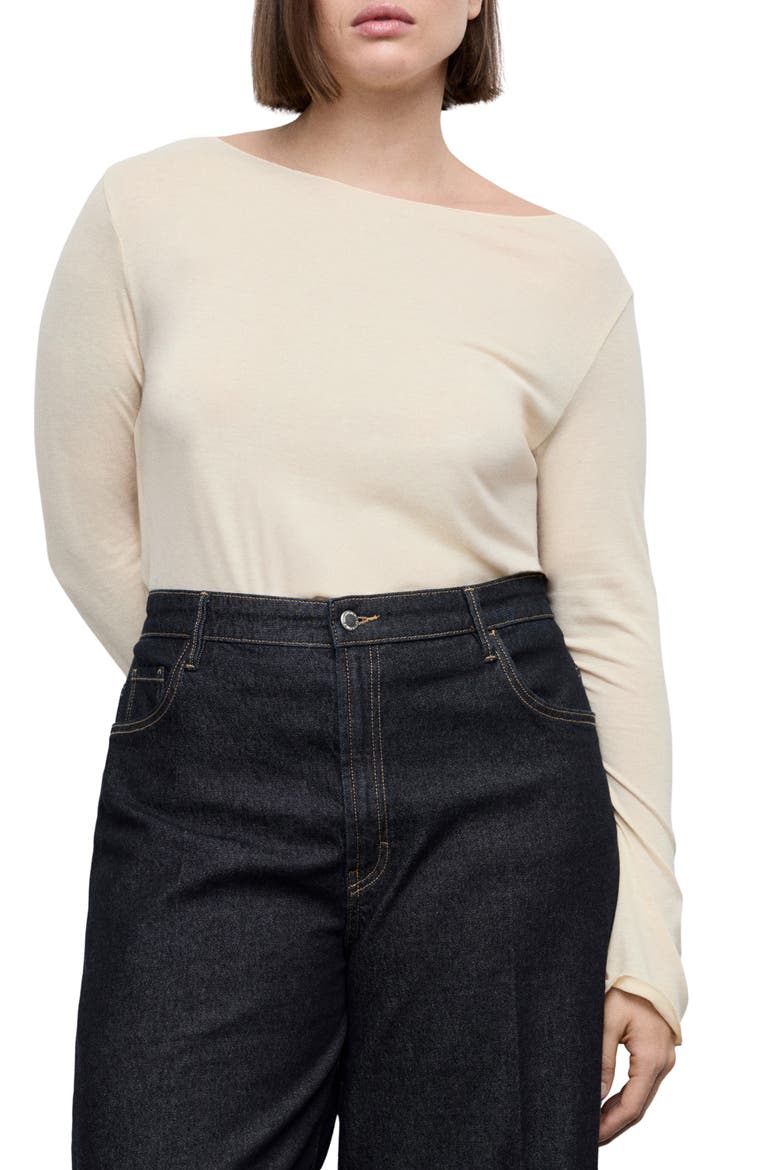 Boatneck Top, Alternate, color, VANILLA