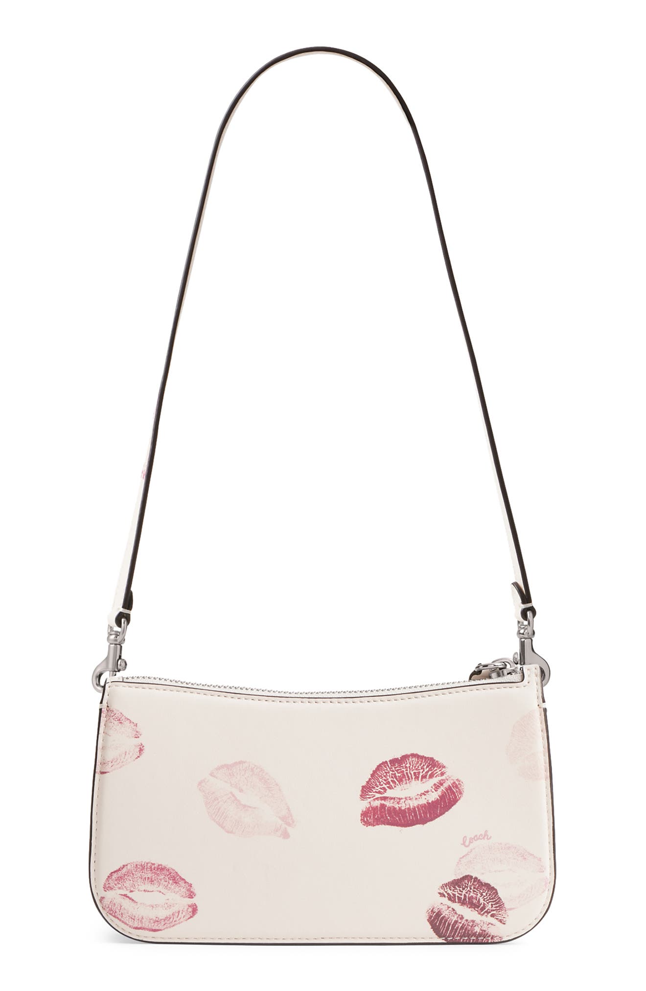 COACH Lipstick Pattern Convertible Leather Clutch, Alternate, color, 