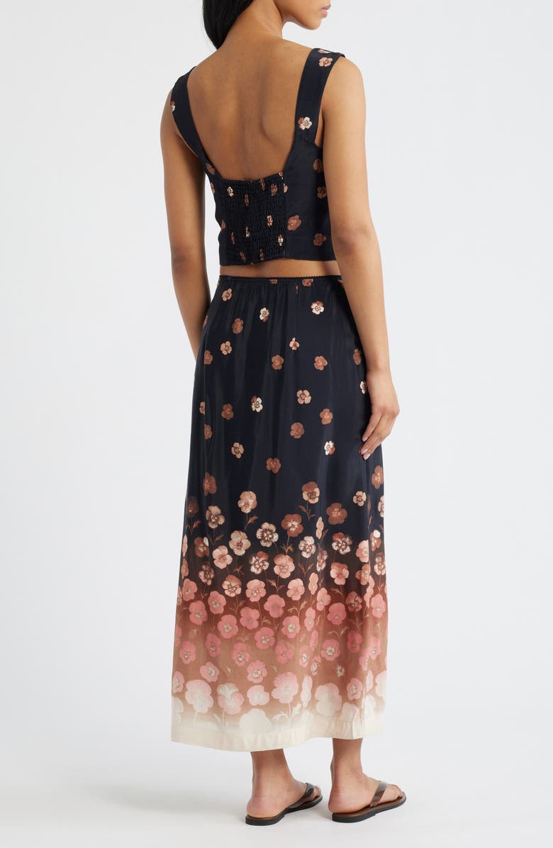 Free People Of the Season Floral Print Tank & Maxi Skirt Set, Alternate, color, Espresso Combo