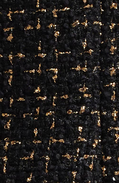 Cinq À Sept Sylvie Metallic Tweed Blazer In Black/gold