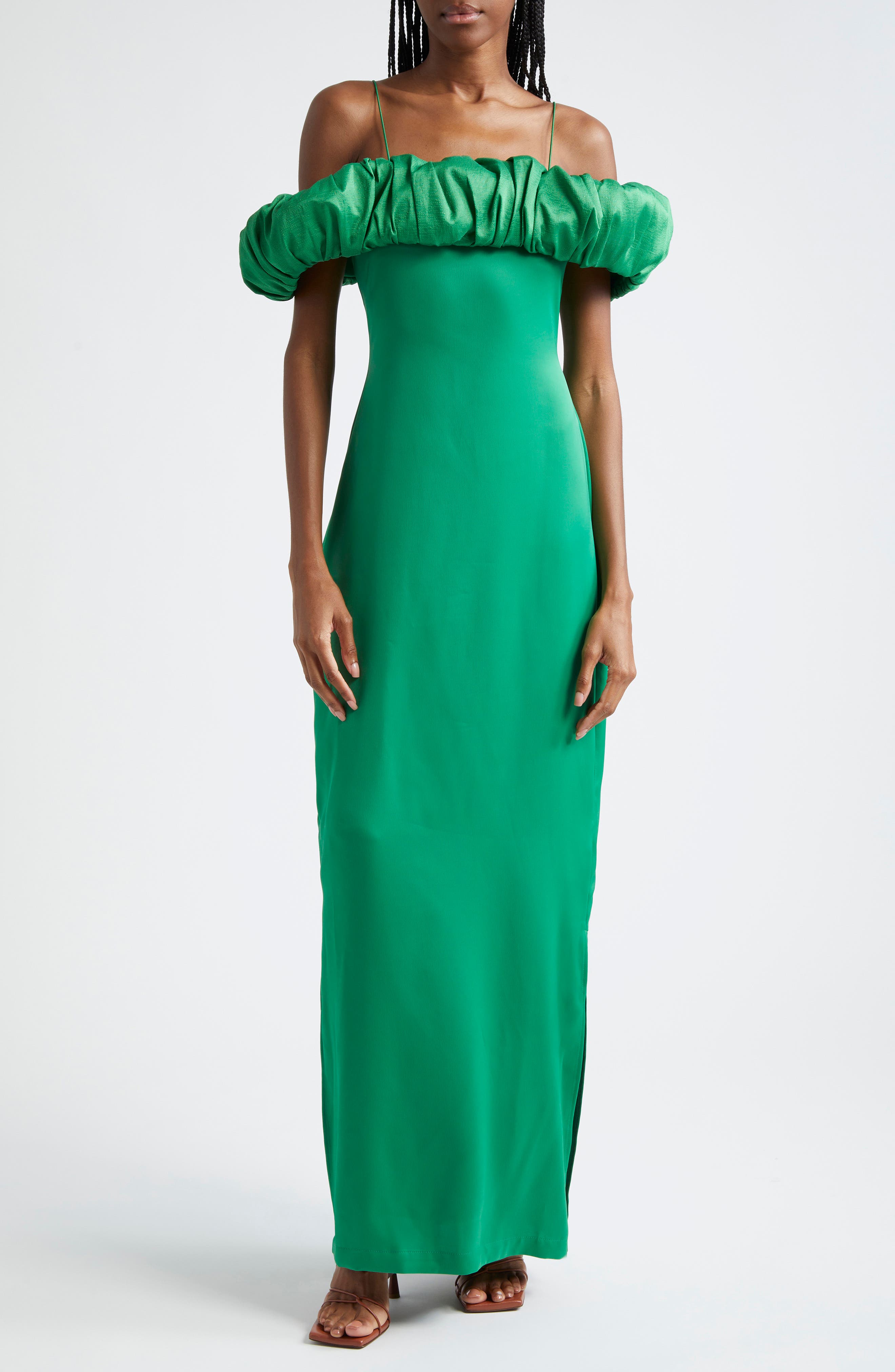 Amella Cold Shoulder Column Gown