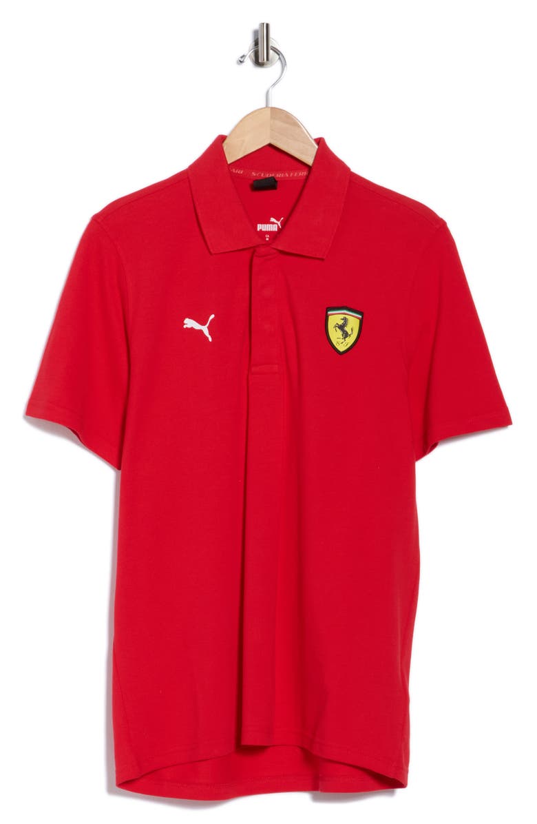 PUMA Scuderia Ferrari Sportswear Logo Polo, Alternate, color, Rosso Corsa