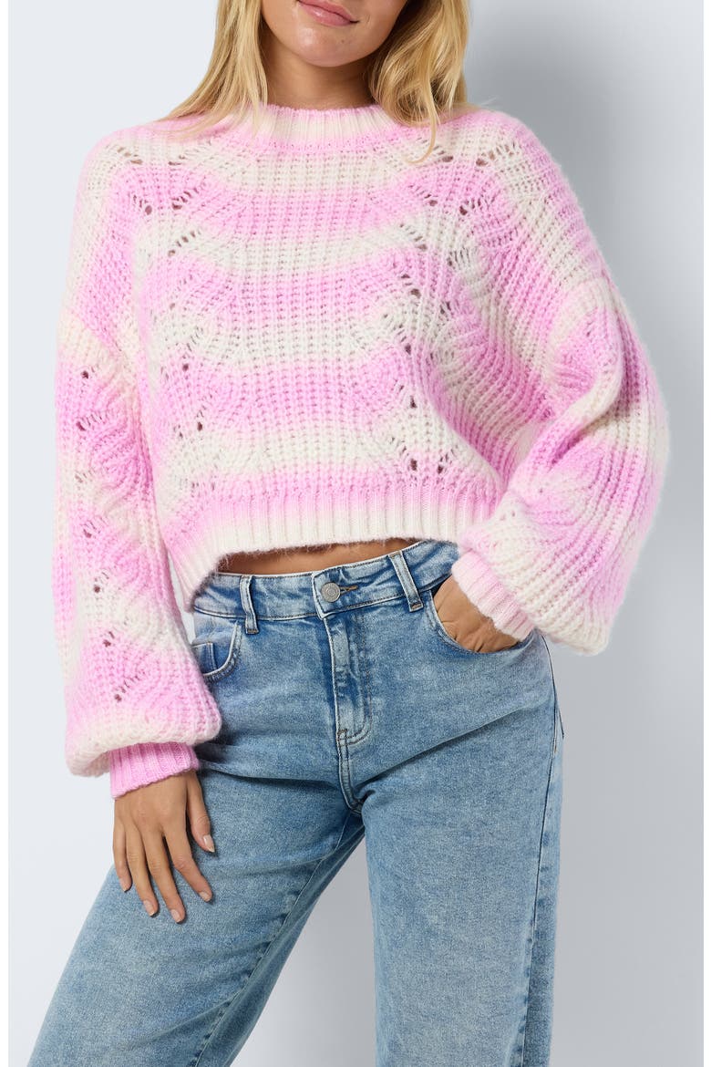 Kris Open Stitch Sweater, Main, color, BONBON DETAIL OMBRE