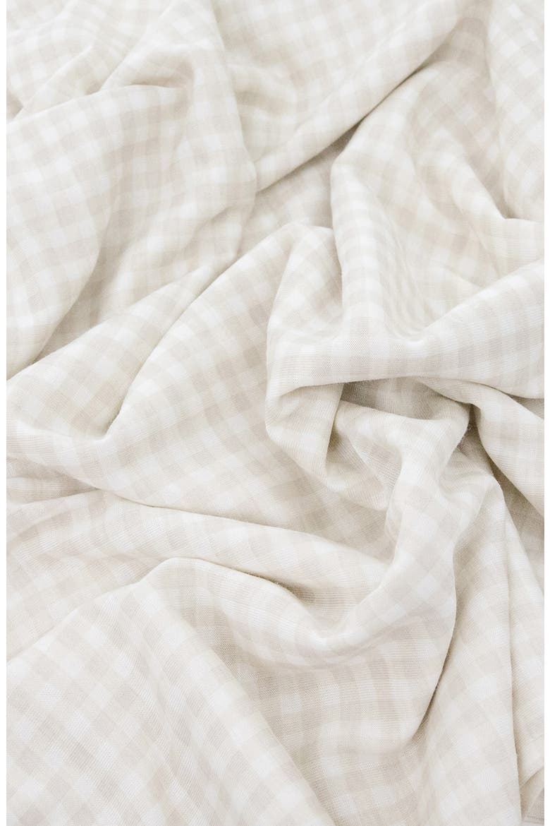 2-Pack Knit Swaddle, Alternate, color, TAN GINGHAM