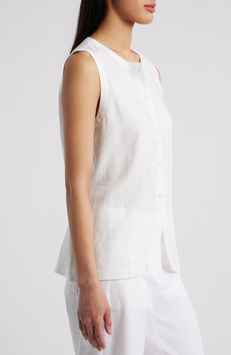 Eileen Fisher Organic Linen Long Vest, Alternate, color,