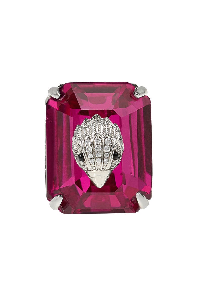 Emerald Cut Cocktail Ring, Main, color, FUCHSIA