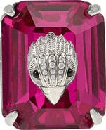 Kurt Geiger London Emerald Cut Cocktail Ring