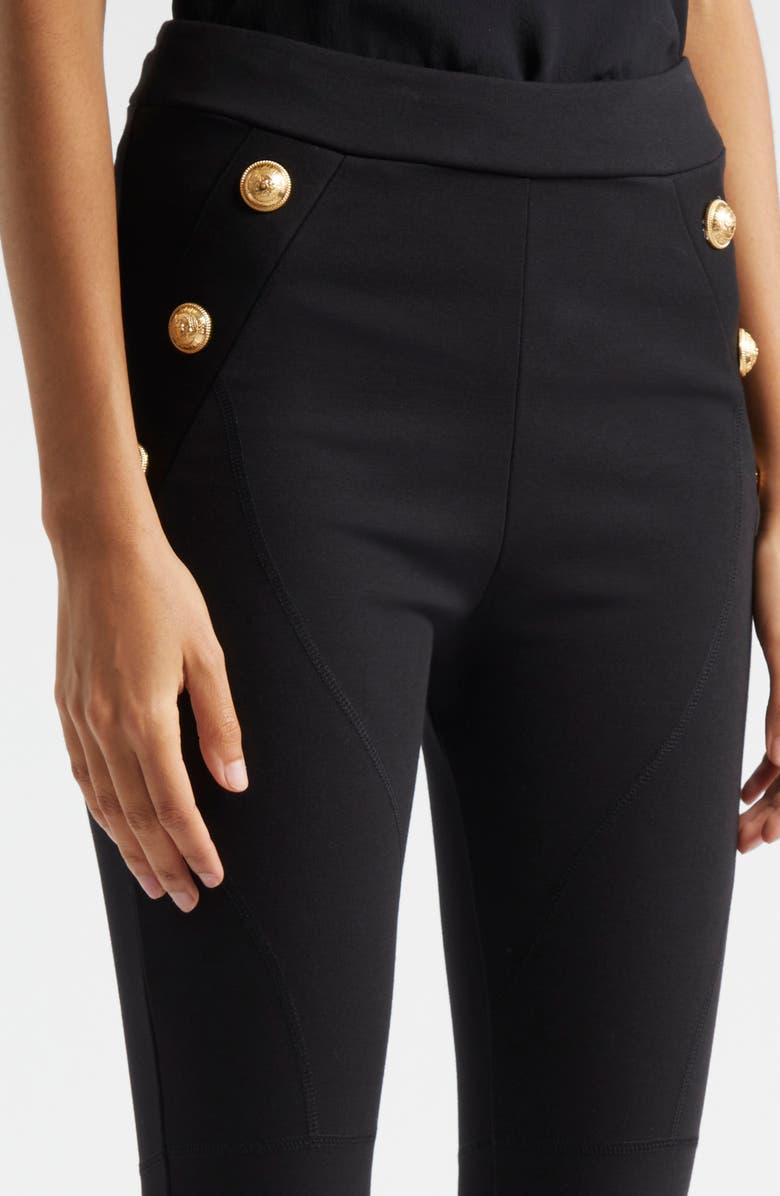 Balmain 6-Button Leggings, Alternate, color, 