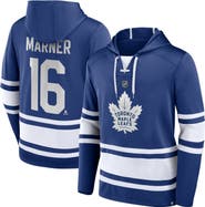 FANATICS Men's Fanatics Branded Mitch Marner Blue Toronto Maple Leafs Name & Number Lace-Up Pullover Hoodie