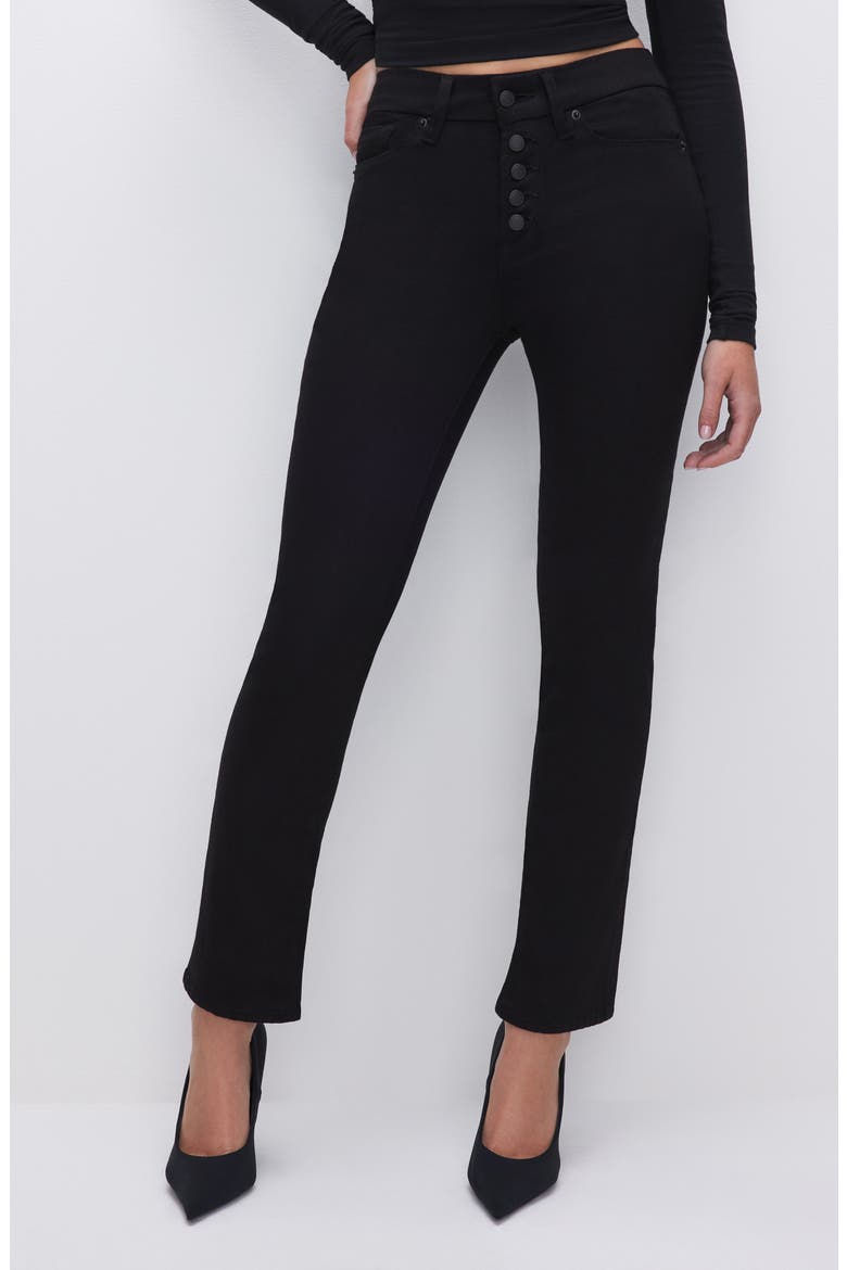 Good Legs Never Fade Ankle Straight Leg Jeans, Main, color, BLACK001