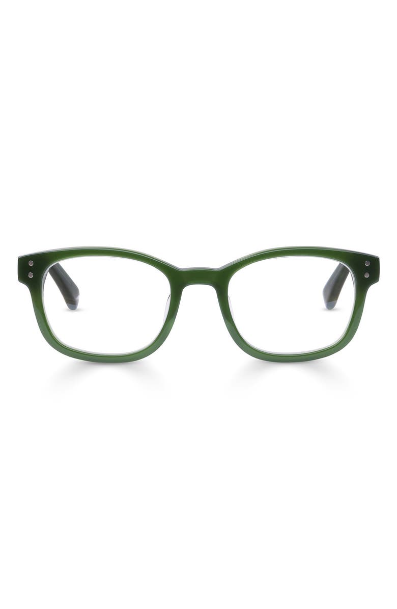 eyebobs Biff 51mm Square Reading Glasses, Alternate, color, Olive Green