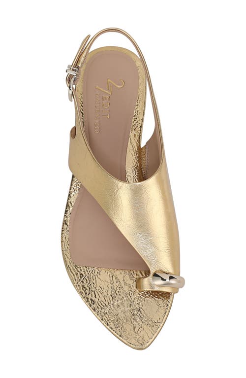 27 Edit Naturalizer Via Slingback Pointed Toe Sandal In Dark Gold