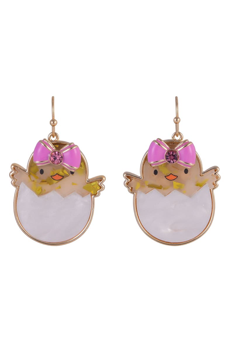Hallmark Easter Baby Chick Earrings, Alternate, color, White