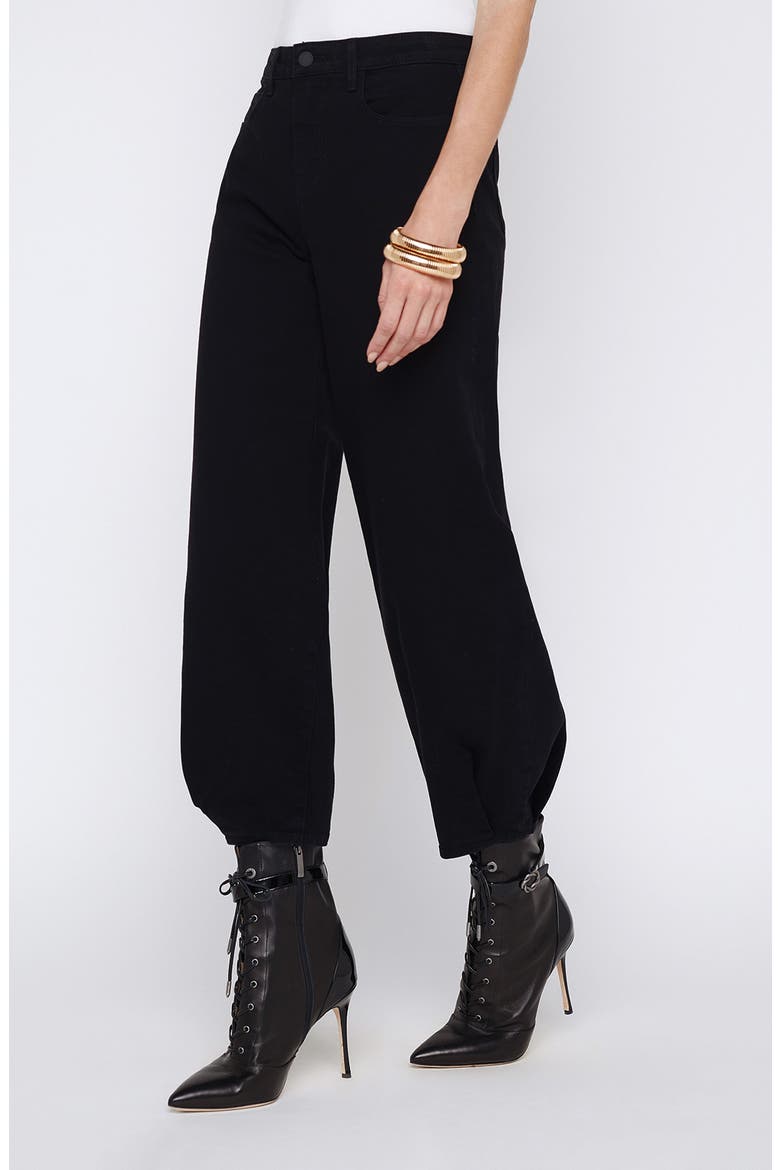 Krista High Waist Barrel Jeans, Alternate, color, SATURATED BLACK