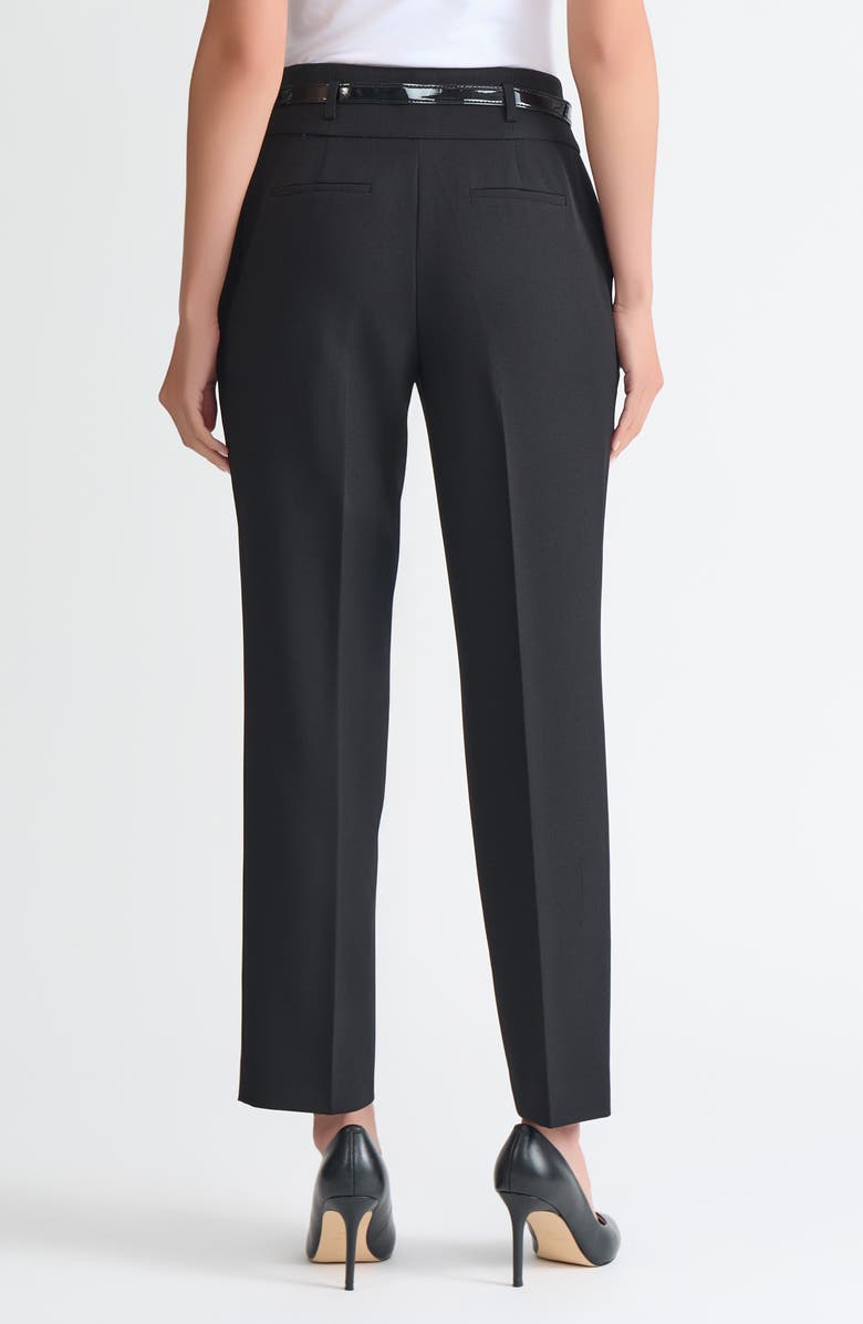 KASPER Belted Slim Fit Pants, Alternate, color, Black