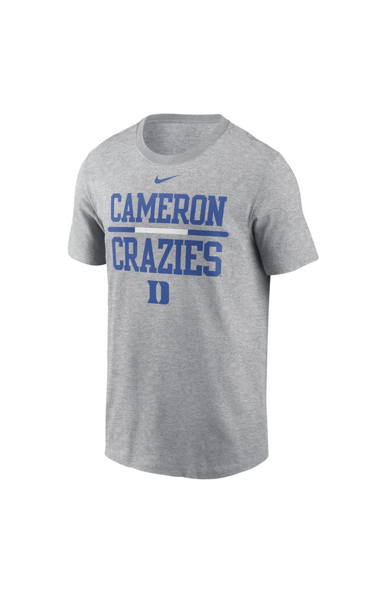 Nike Men's Nike Heather Gray Duke Blue Devils DNA Lockup T-Shirt, Alternate, color, 