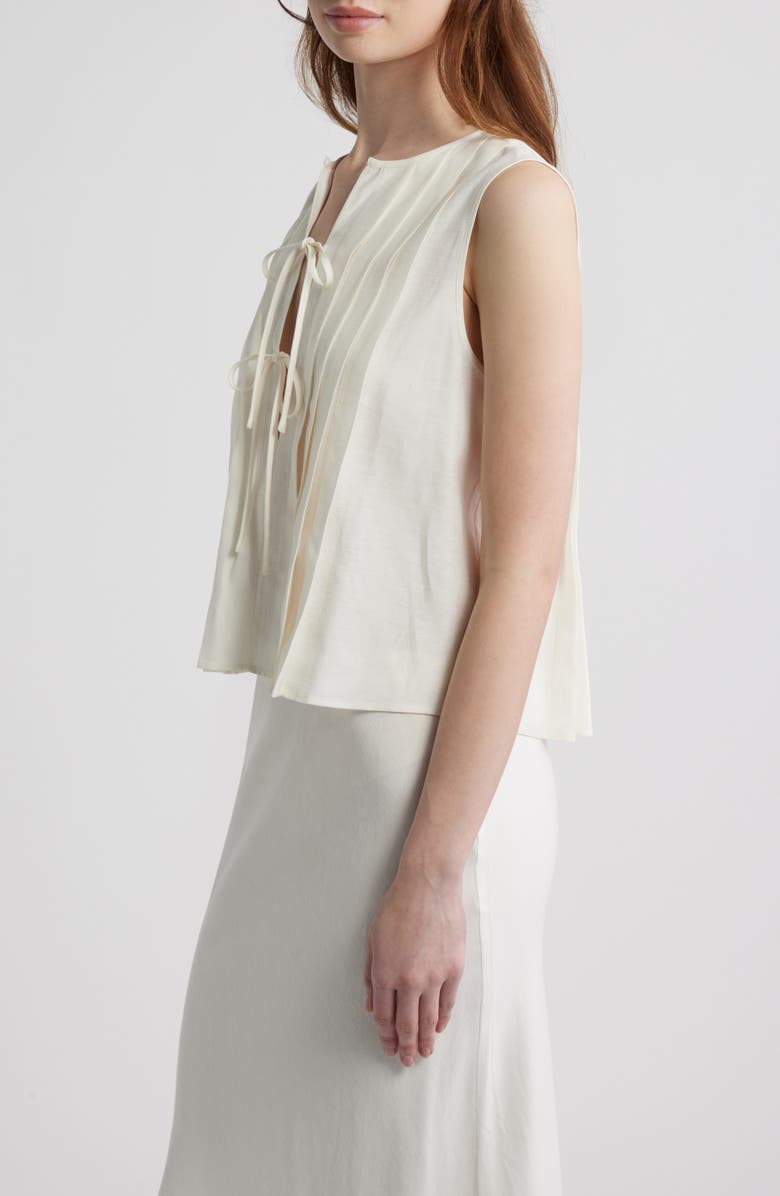 Rails Aja Pleat Sleeveless Top, Alternate, color, Ivory