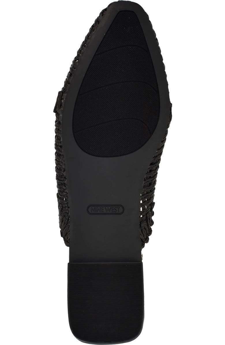 Nine West Canoli Raffia Mule, Alternate, color, Black