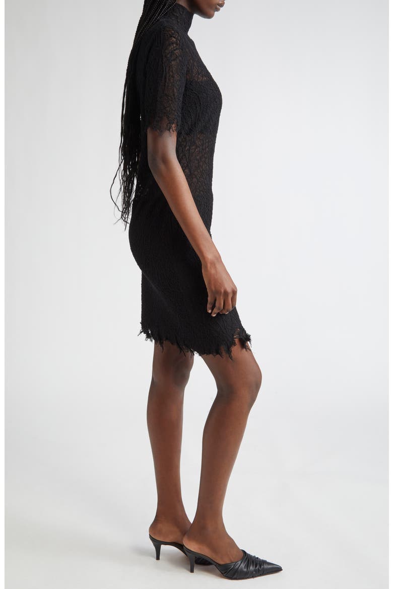 Cobweb Lace Minidress, Alternate, color, BLACK
