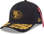 New Era x Alpha Industries Men's New Era x Alpha Industries  Black San Francisco 49ers A-Frame 9FORTY Adjustable Hat
