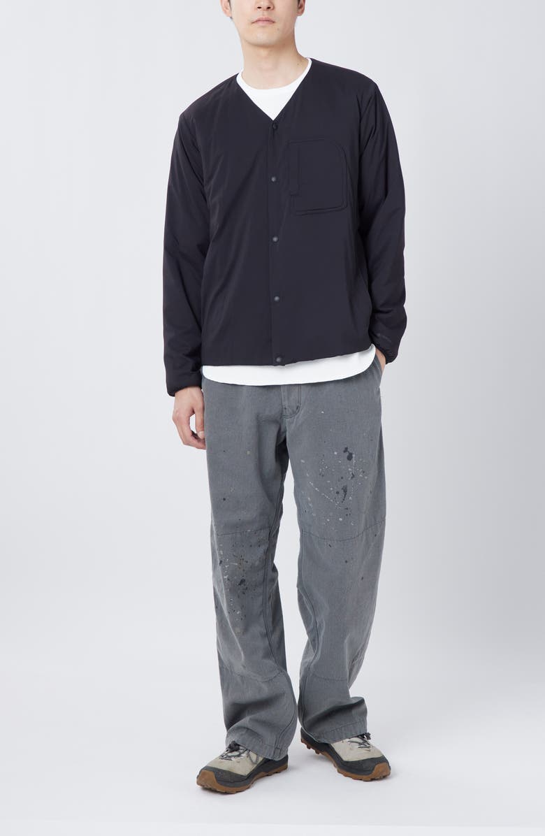 Snow Peak Flexible Insulated Water Repellent Cardigan Jacket, Alternate, color, Black