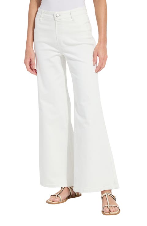 Iris Flat Front Wide Leg Jeans