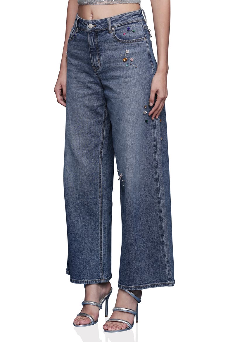 Bejweled High Waist Wide Leg Jeans, Alternate, color, HIGHSIDE - MULTICOLOR GEM