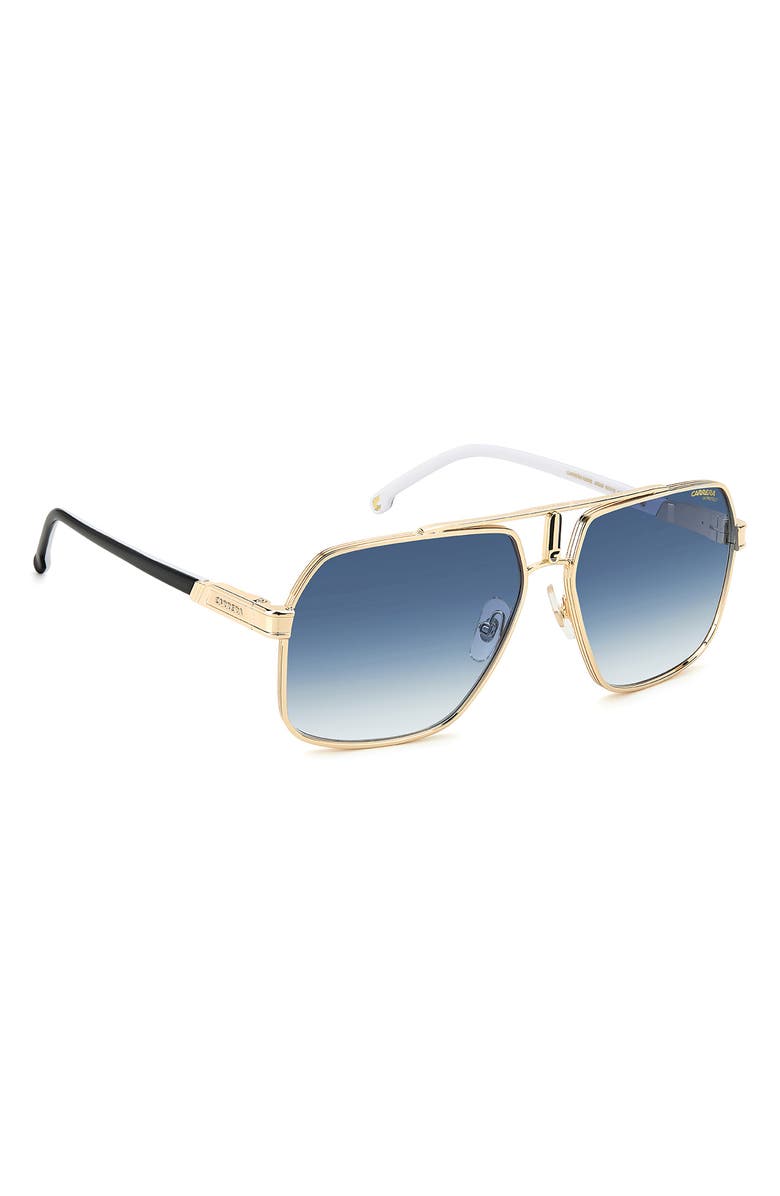 Carrera Eyewear 62mm Oversize Gradient Aviator Sunglasses, Alternate, color, Gold