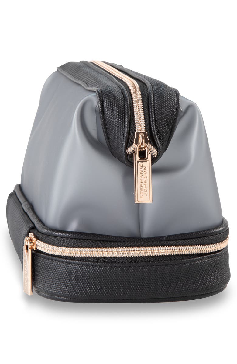 Stephanie Johnson Miami Smoke Hannel Zip Makeup Case, Alternate, color, Black