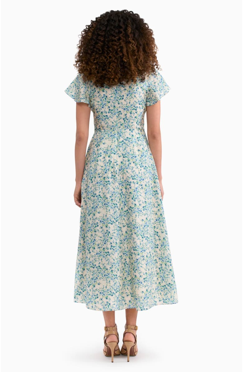 Rebecca Taylor Bellamy Silk Dress, Alternate, color, Cream Multi