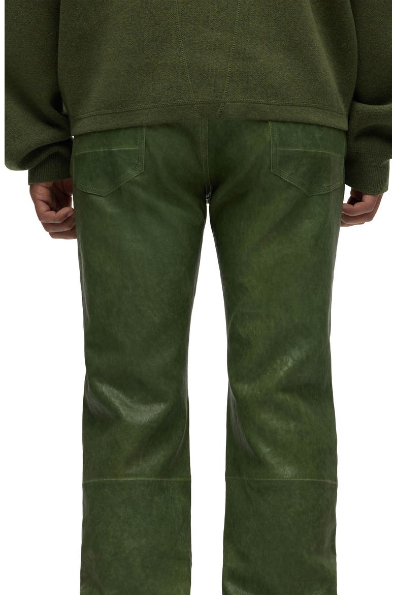 Walker Kick Flare Leather Jeans, Alternate, color, DISTRESS PINE