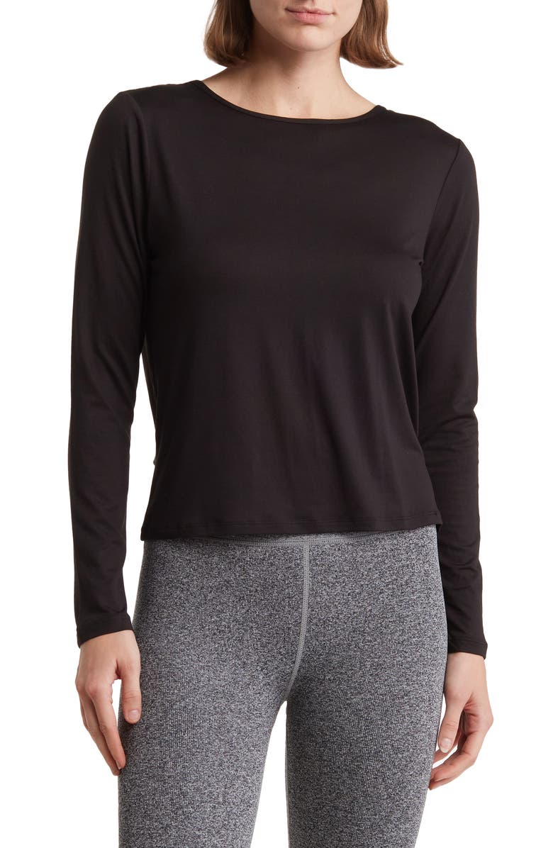 KYODAN Long Sleeve Moss Jersey Top, Main, color,