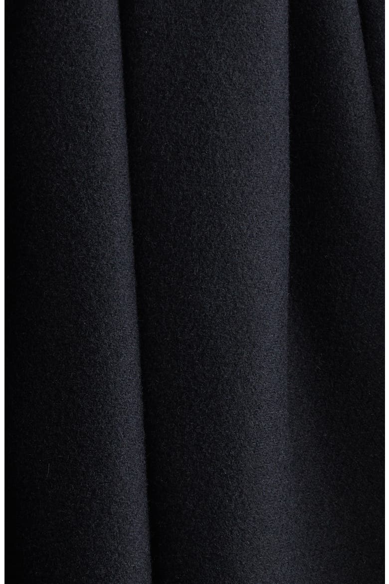 Vafel Wool Blend Twill Peacoat, Alternate, color, BLACK