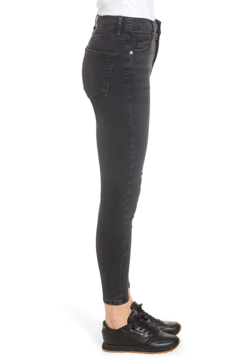 Jamie High Waist Jeans, Alternate, color, WASHED BLACK