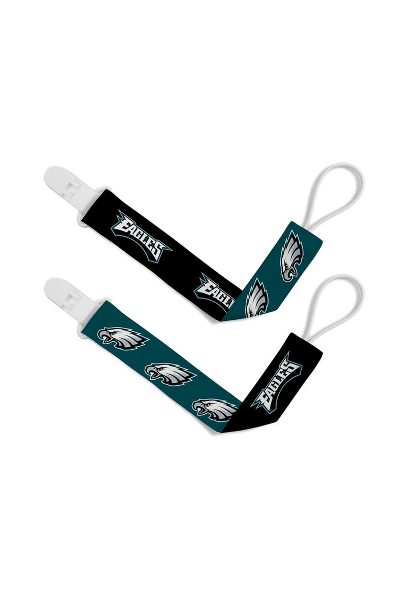 Philadelphia Eagles Pacifier Clip 2-Pack, Main, color, Multicolor