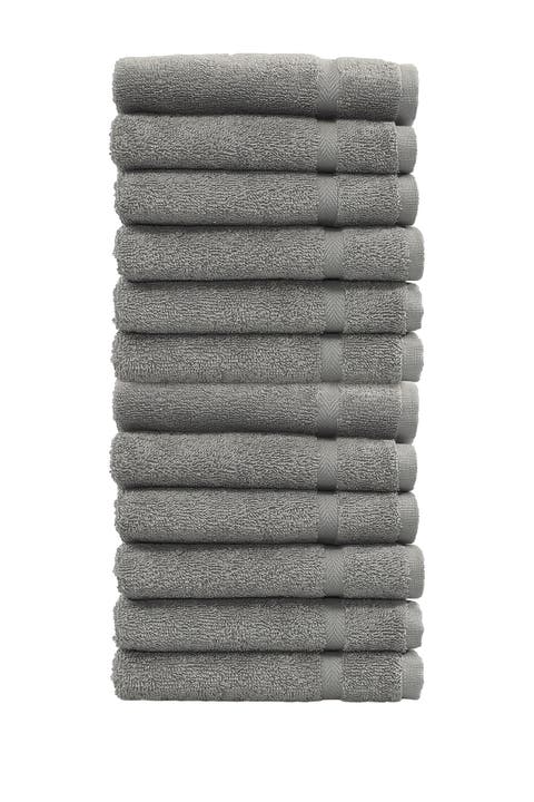 Denzi Washcloths - Set of 12 - Dark Grey