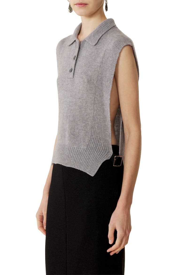 Sleeveless Cashmere Sweater, Alternate, color, Light Grey