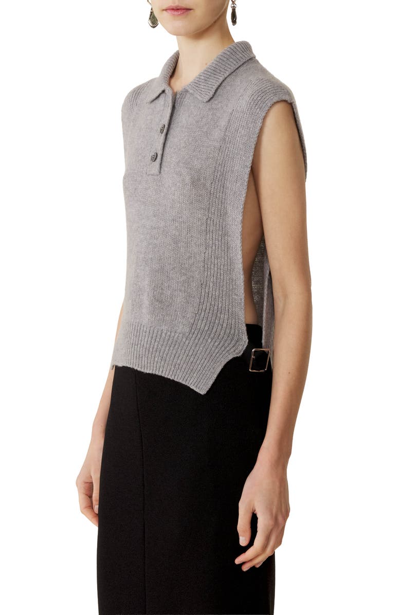 Lanvin Sleeveless Cashmere Sweater, Alternate, color, Light Grey