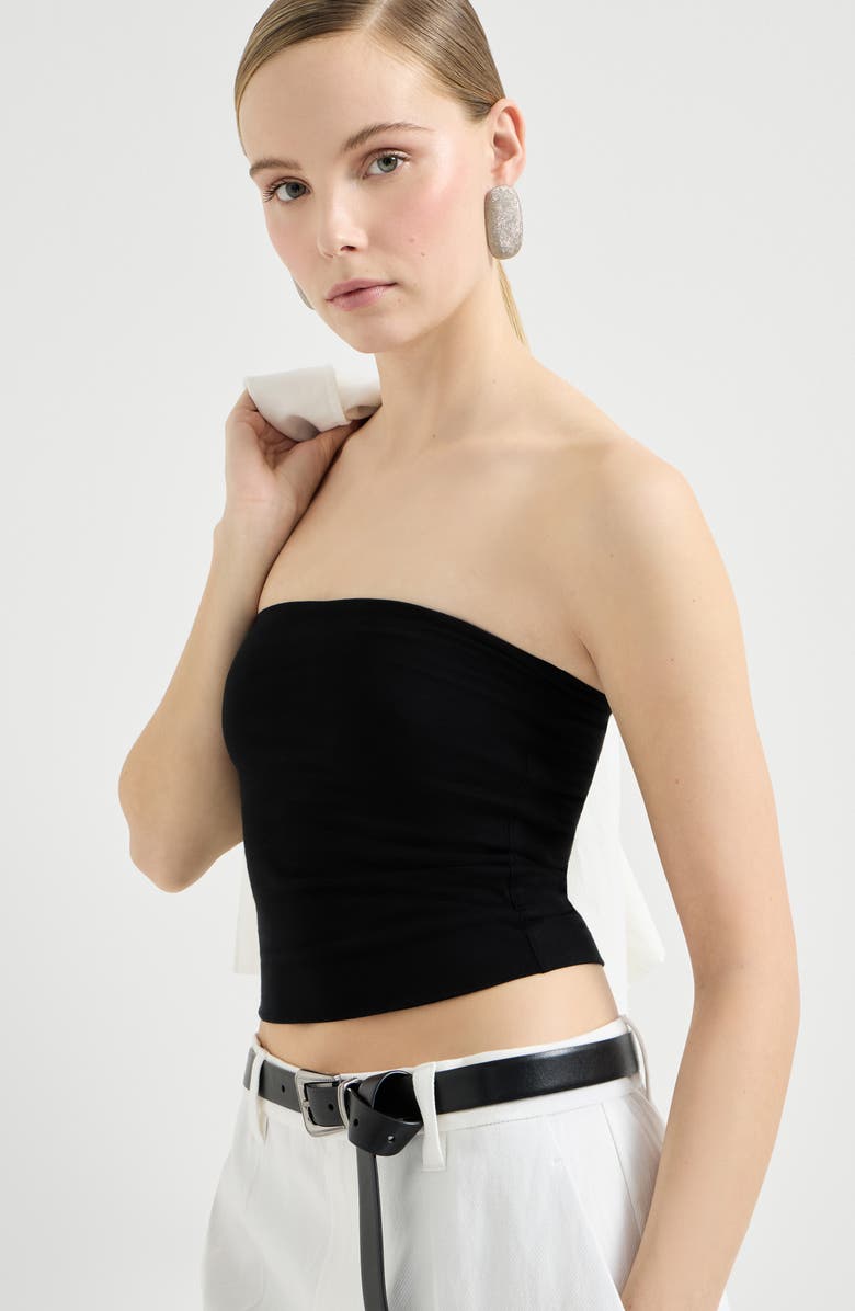 Brunello Cucinelli Bandeau top, Alternate, color, Black