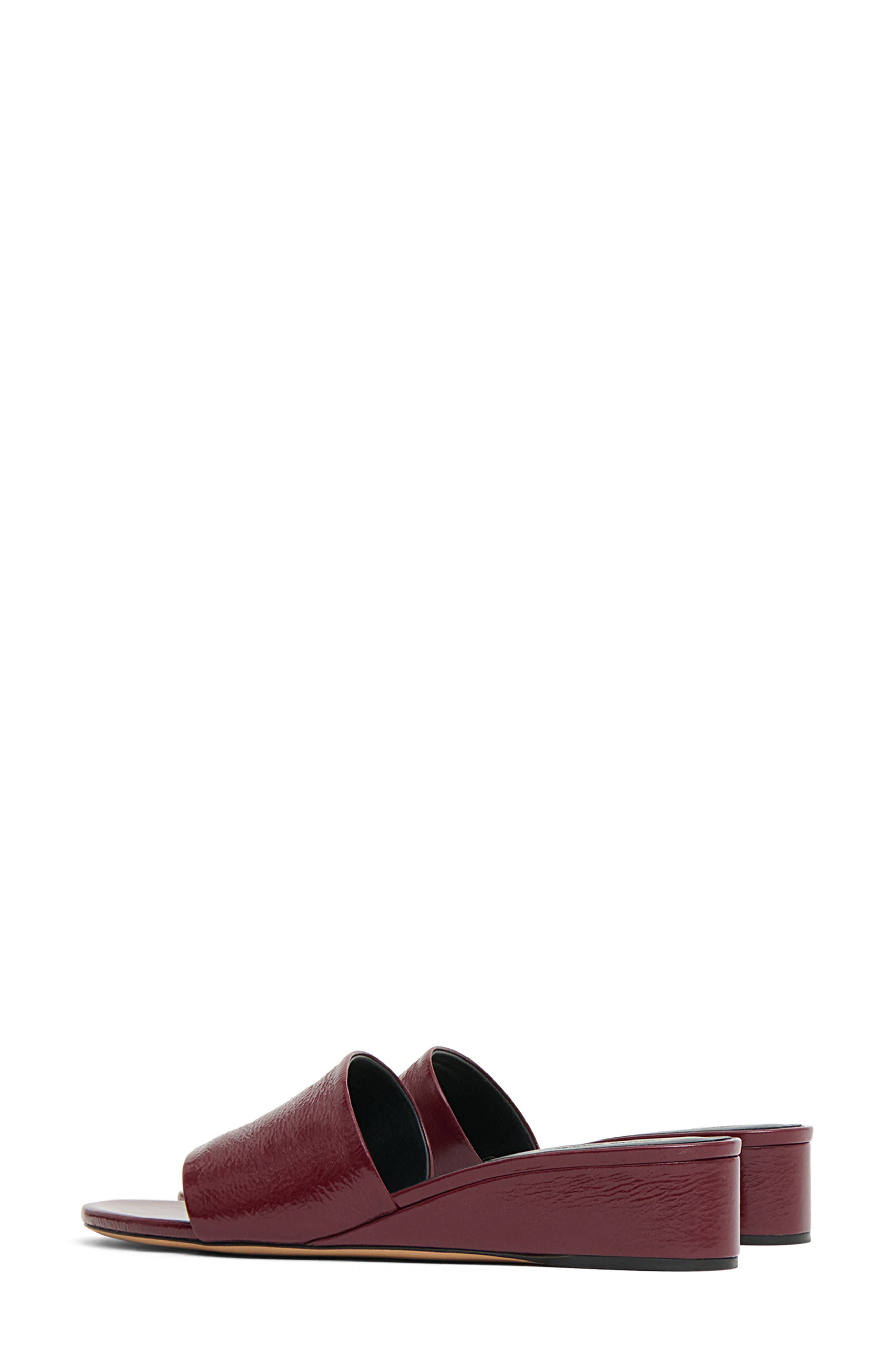 Zeppa Leather Slide Wedge Sandal, Alternate, color, CLARET