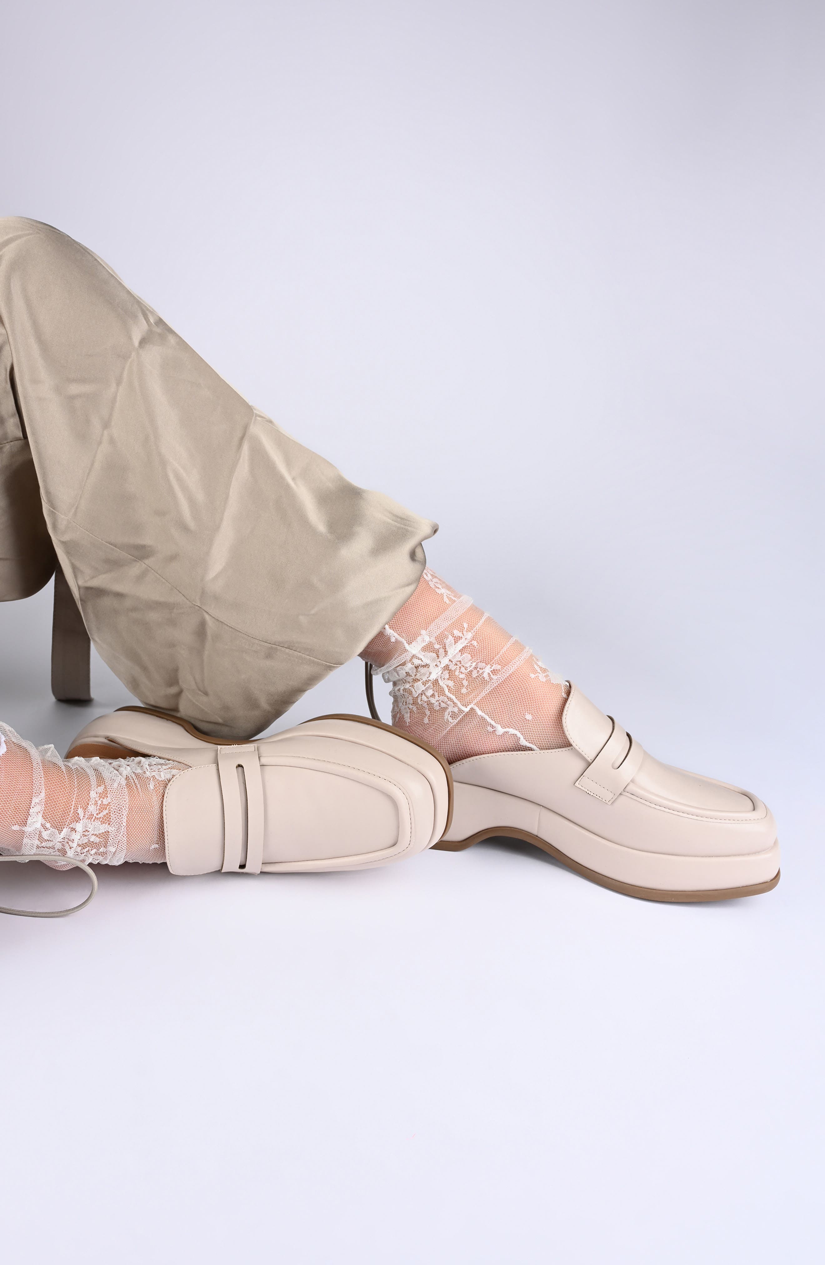 Antonia Loafer Mule, Alternate, color, BONE