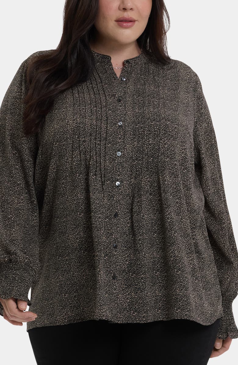 NYDJ Pleat Smocked Peasant Blouse, Main, color, 