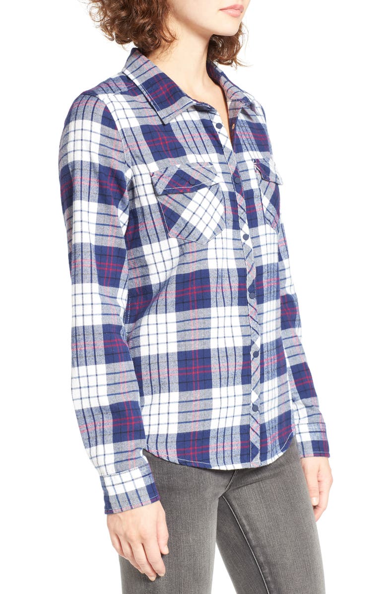 Roxy Squary Cool Plaid Flannel Shirt, Alternate, color, 