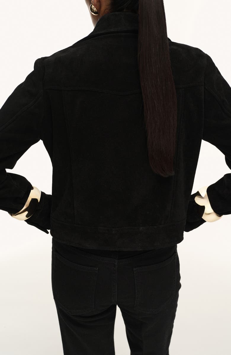 MANGO Suede Jacket, Alternate, color, Black