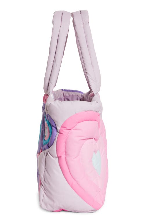 Erl Heart Quilted Down Puffer Tote In Multi