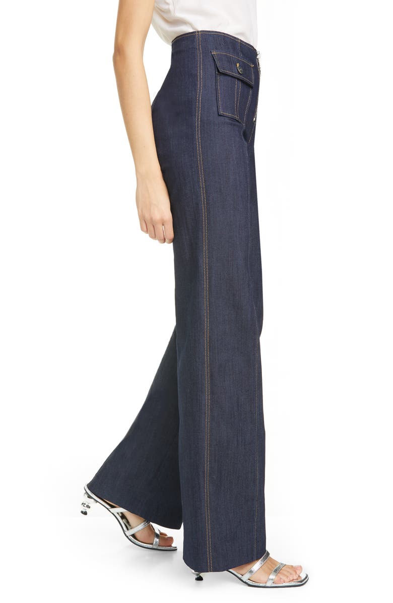 Cinq à Sept Azure Wide Leg Jeans, Alternate, color,