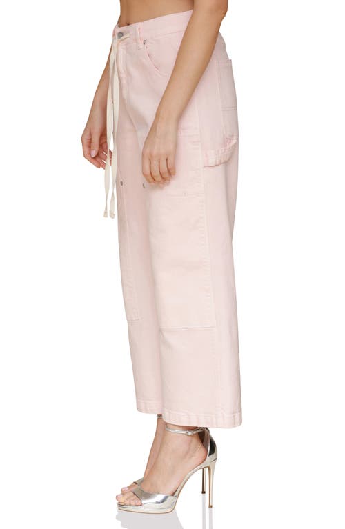 AVEC LES FILLES AVEC LES FILLES DRAWSTRING WAIST CROP CARPENTER PANTS 