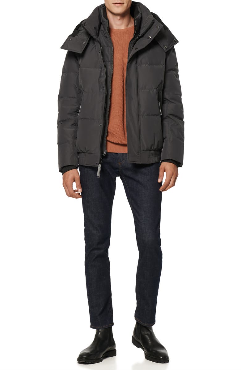 Marc New York Phoenix Water Resistant Down & Feather Coat, Alternate, color, Charcoal